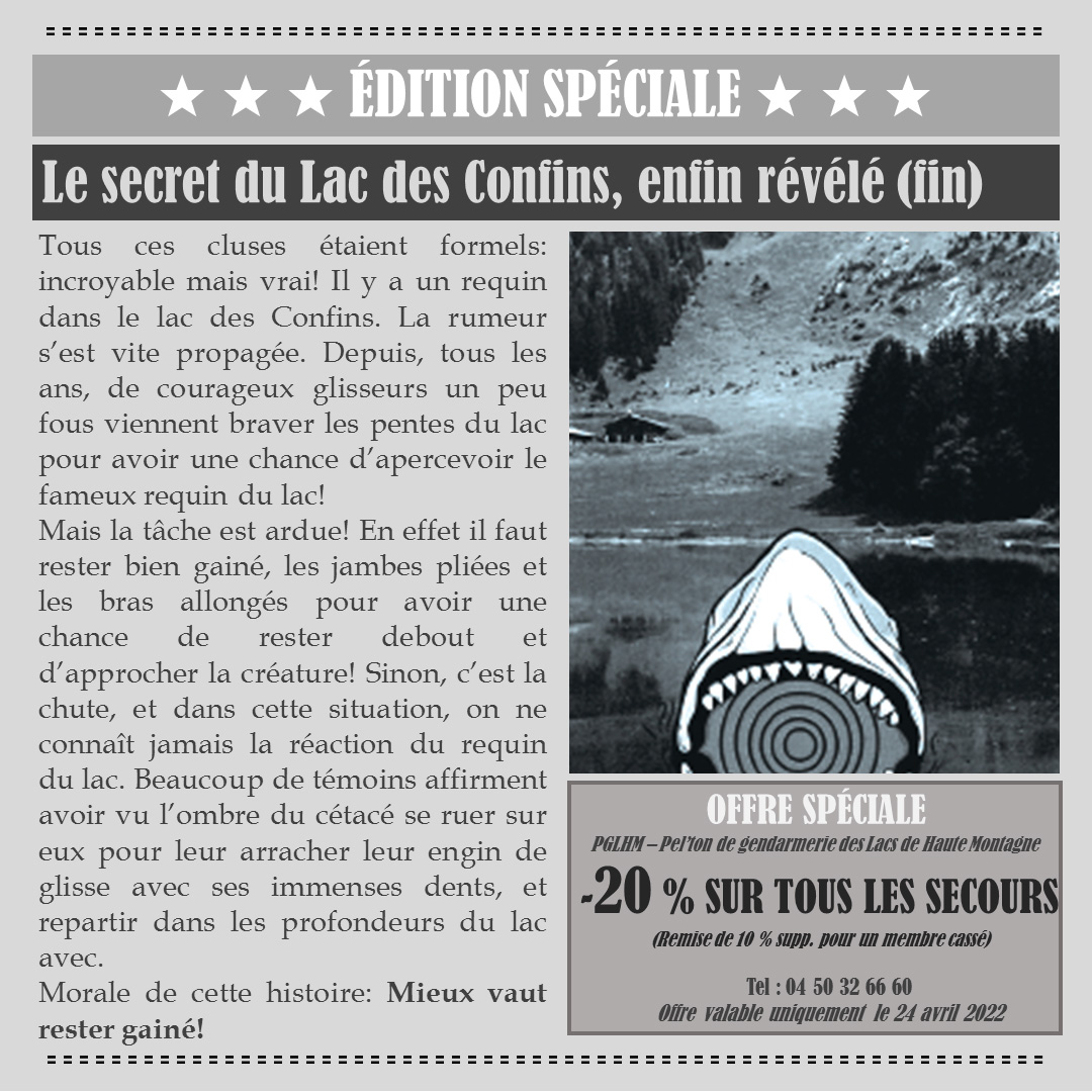 Gazette du Defi Foly, 20 avril 2025